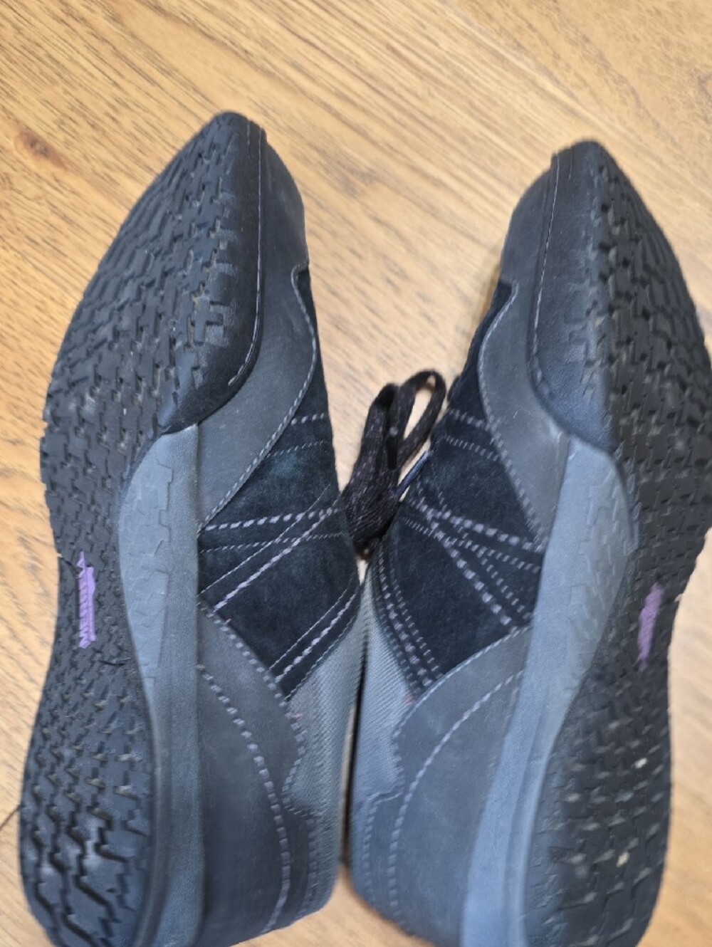 Merrell Women's Black Suede Sneakers with Purple Lining and Orange Insole - Picture 10 of 14